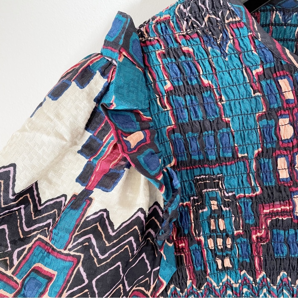 ba&sh Blue Multi Printed Maxi Dress - Picture 11 of 12